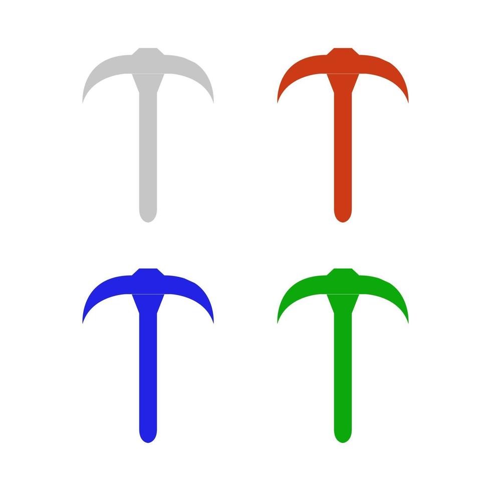 Pickaxe illustrated on a white background vector
