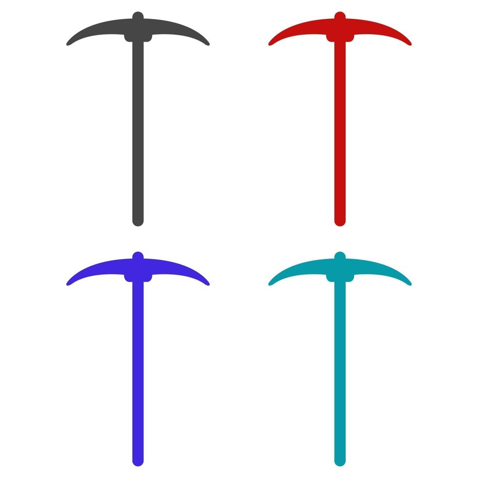 Pickaxe illustrated on a white background vector