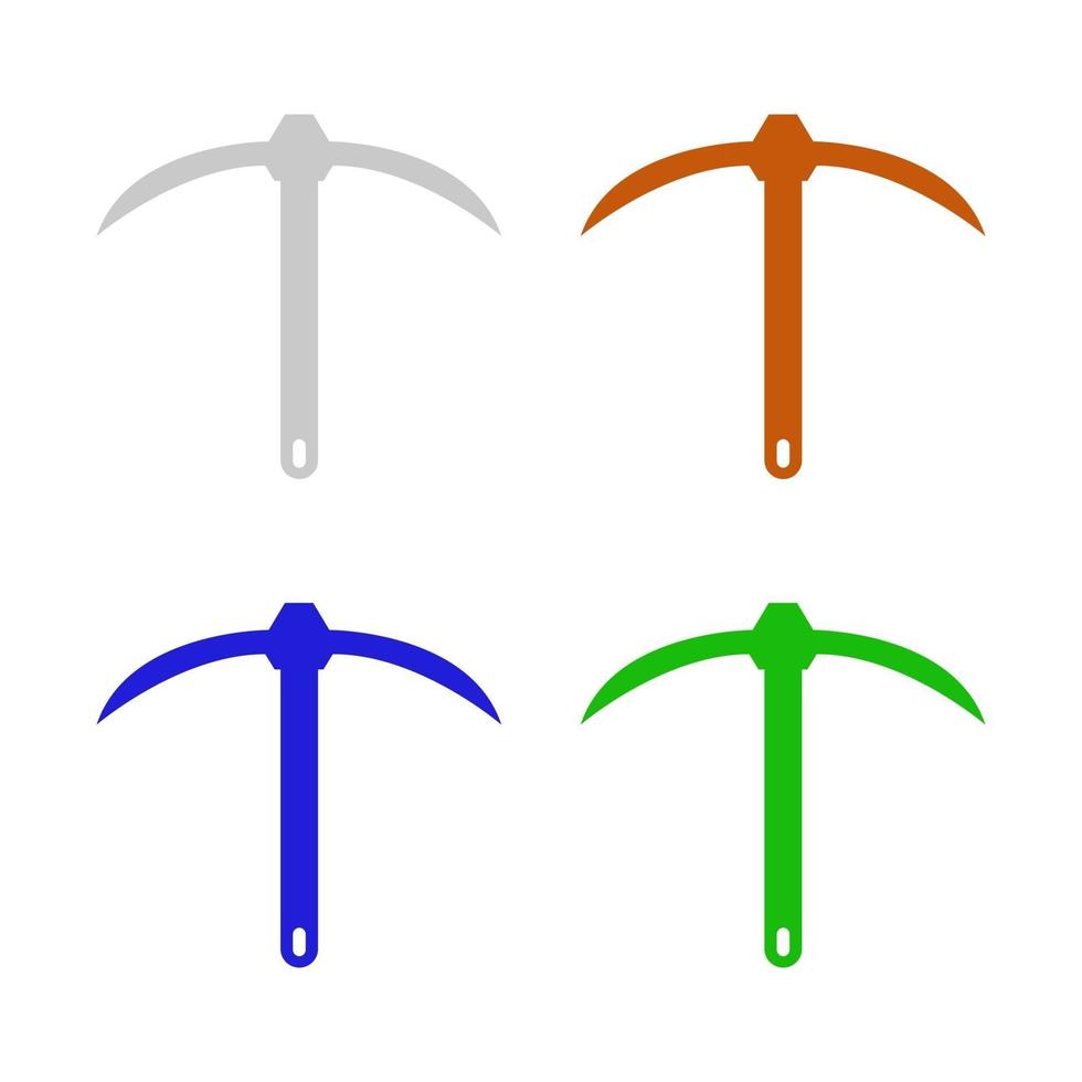 Pickaxe illustrated on a white background vector