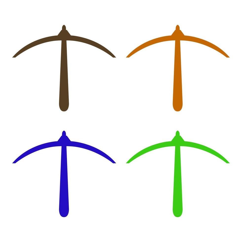 Pickaxe illustrated on a white background vector