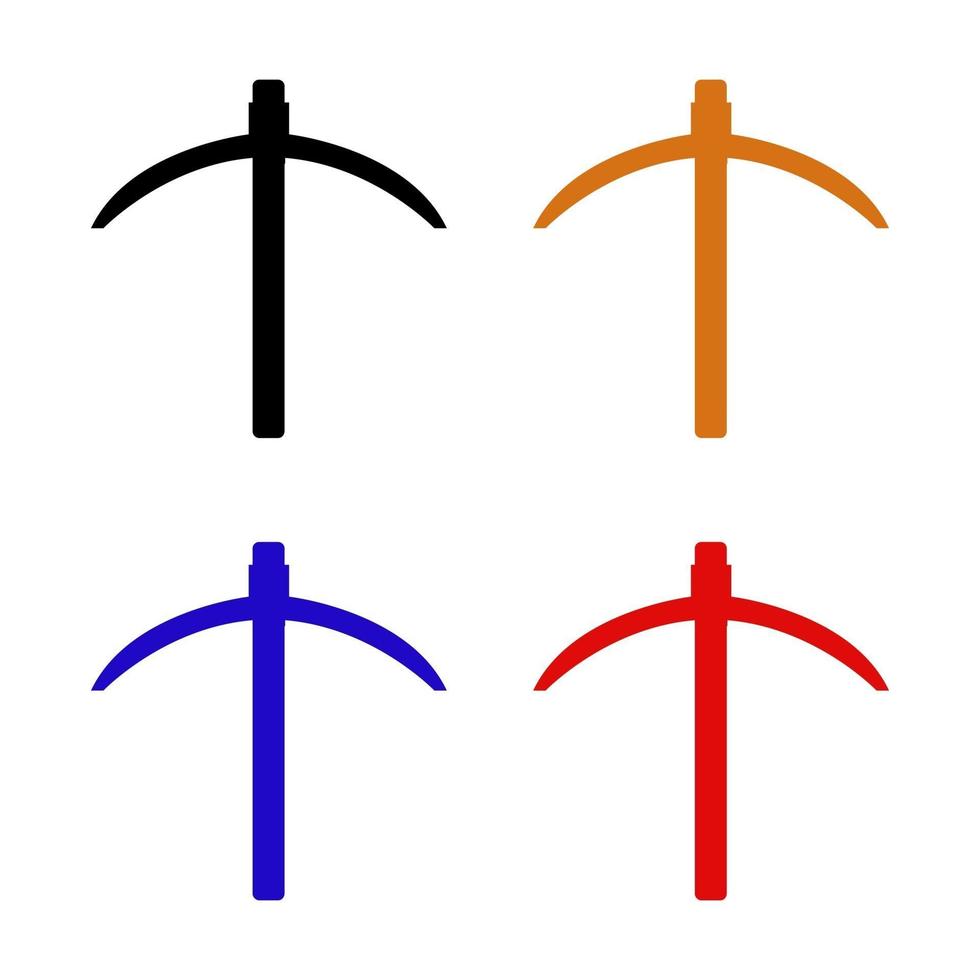 Pickaxe illustrated on a white background vector