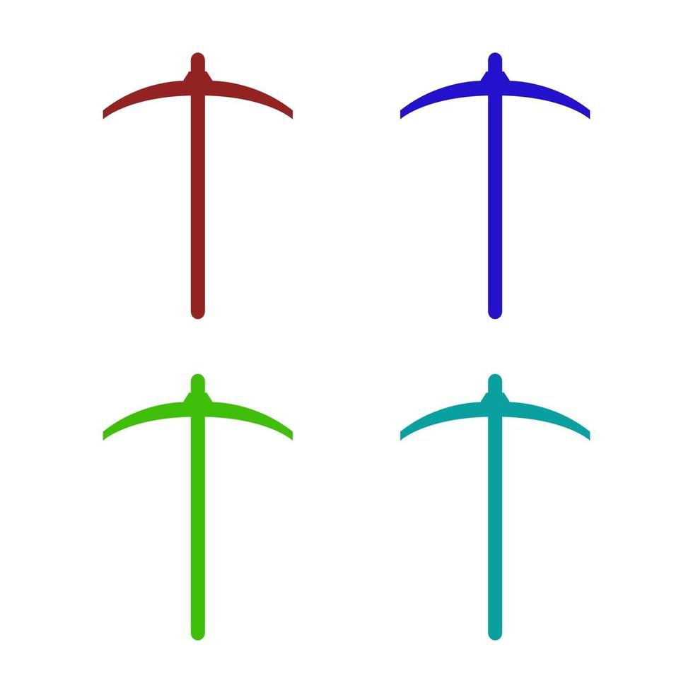 Pickaxe illustrated on a white background vector