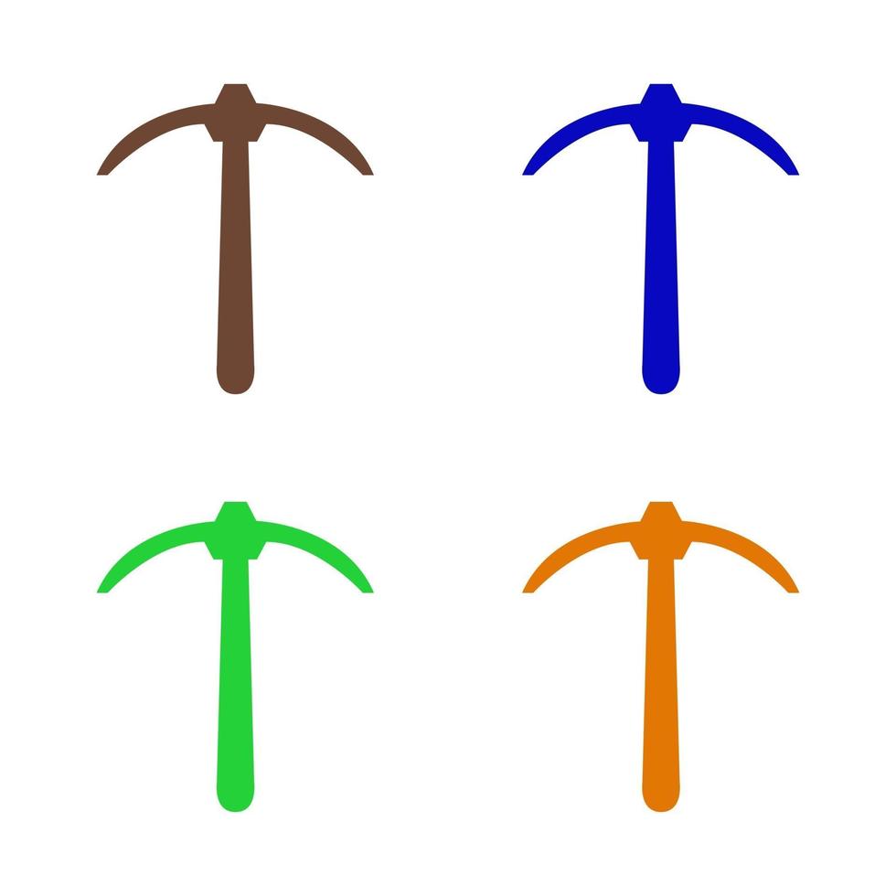 Pickaxe illustrated on a white background vector