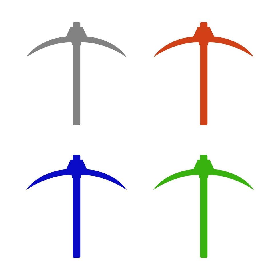 Pickaxe illustrated on a white background vector