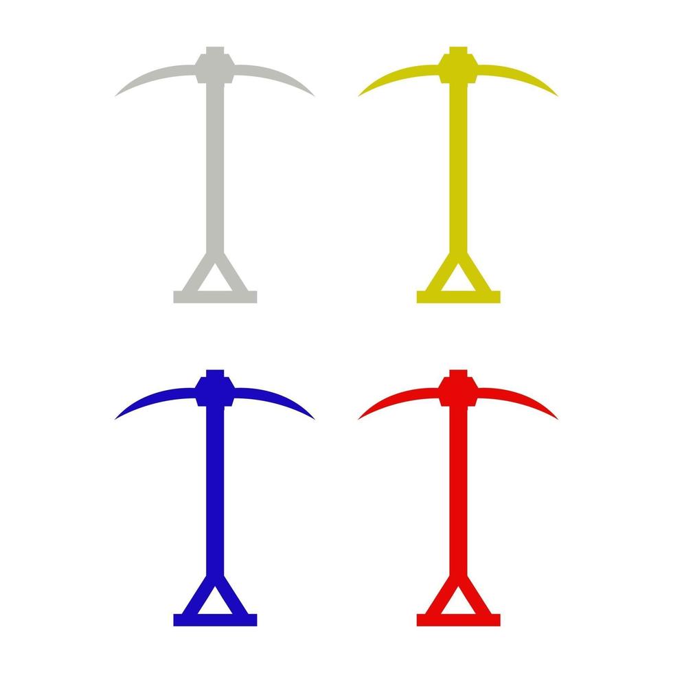 Pickaxe illustrated on a white background vector