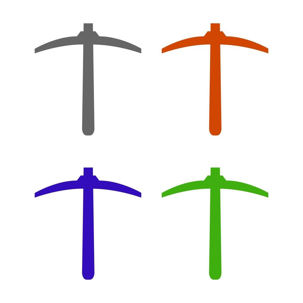 Pickaxe illustrated on a white background vector