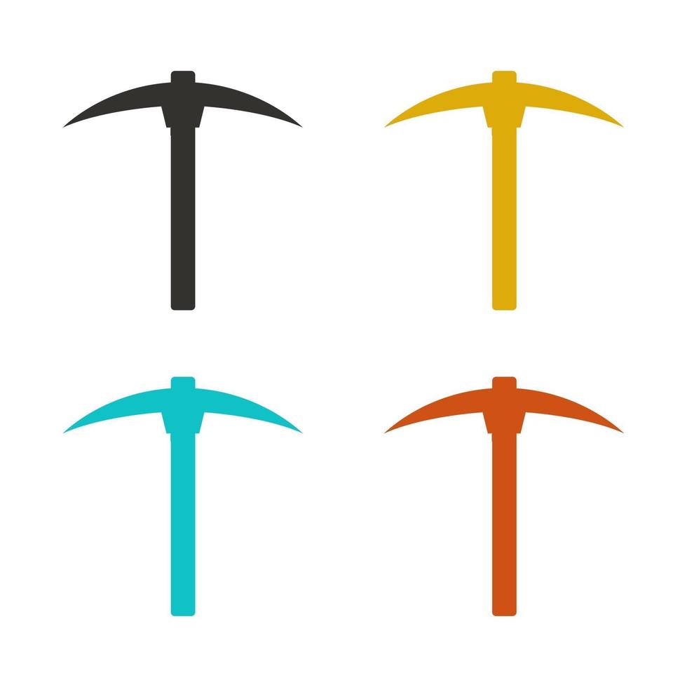 Pickaxe illustrated on a white background vector