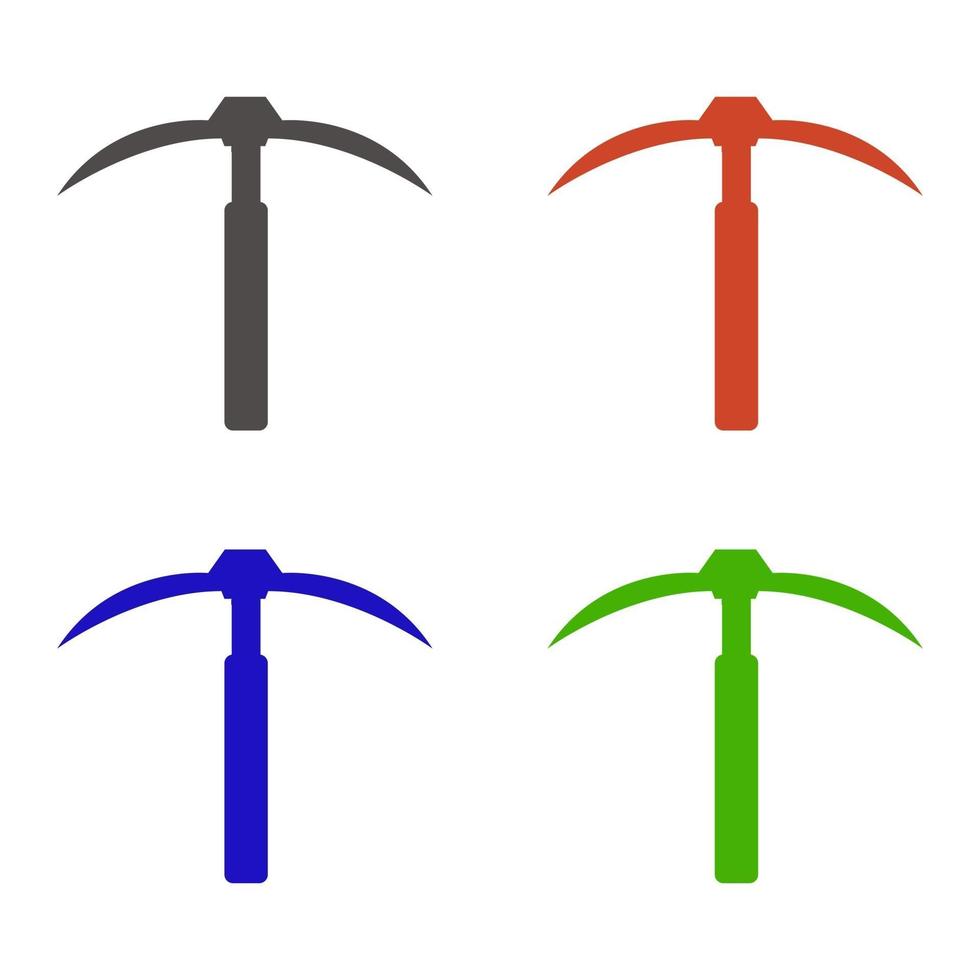 Pickaxe illustrated on a white background vector