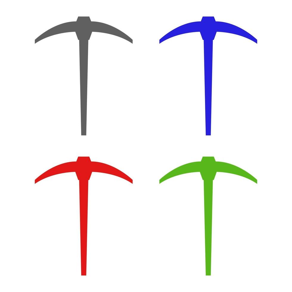 Pickaxe illustrated on a white background vector