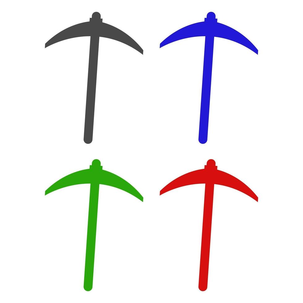 Pickaxe illustrated on a white background vector