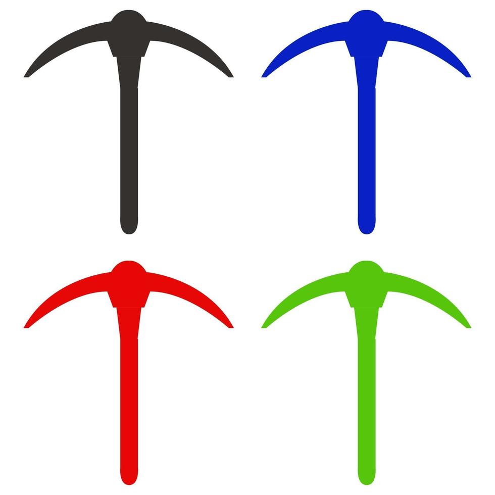 Pickaxe illustrated on a white background vector