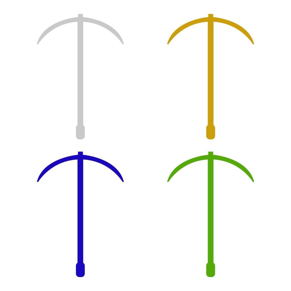 Pickaxe illustrated on a white background vector