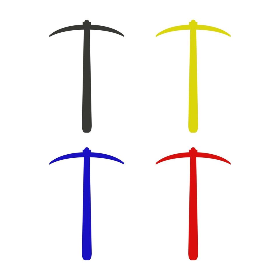 Pickaxe illustrated on a white background vector