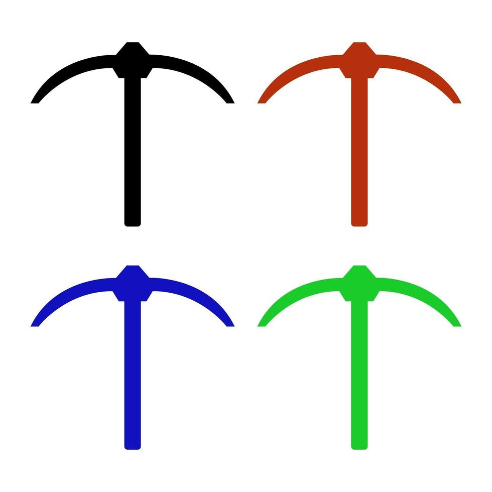 Pickaxe illustrated on a white background vector