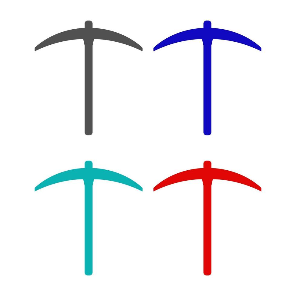 Pickaxe illustrated on a white background vector