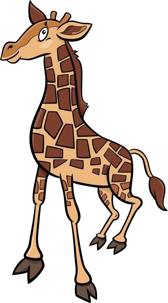 cute baby giraffe animal character cartoon illustration vector