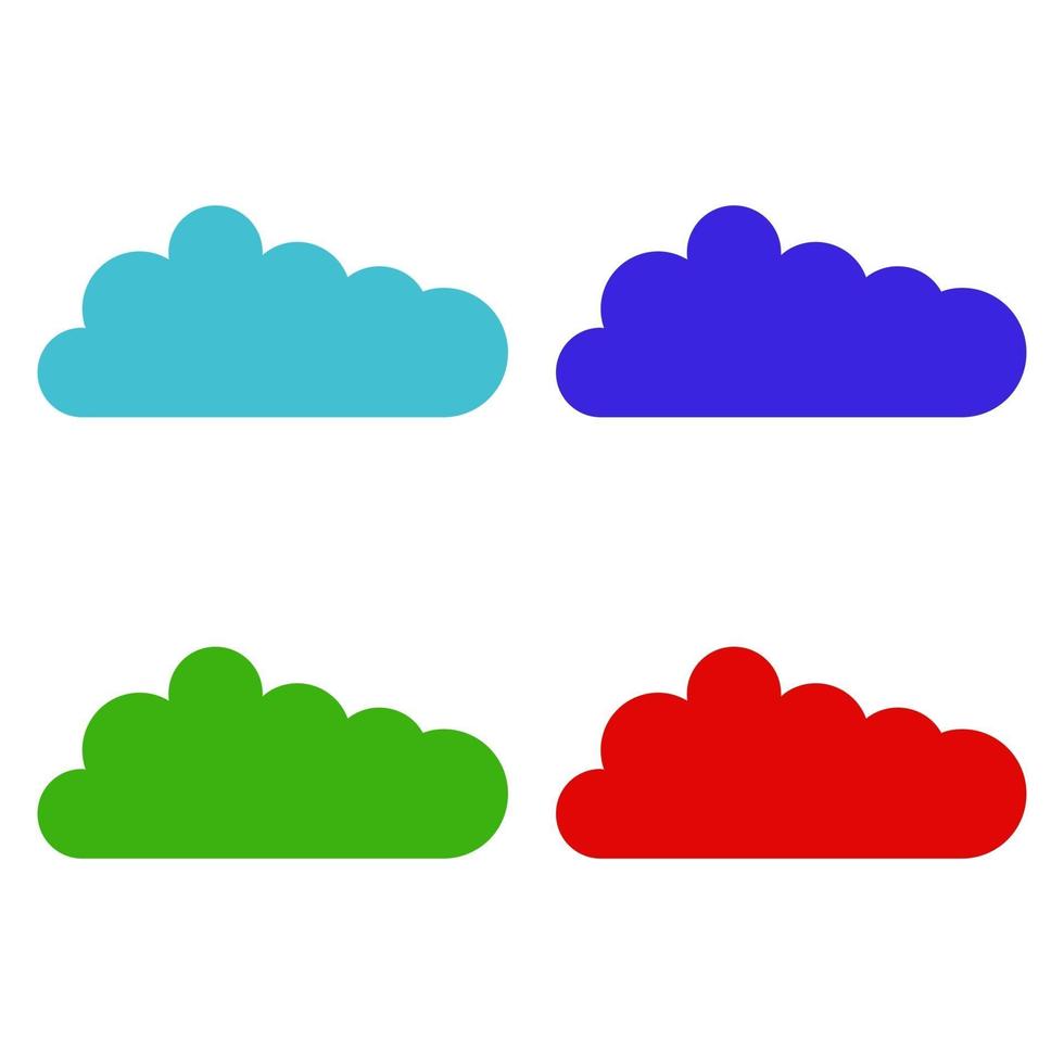 Cloud illustrated on white background vector