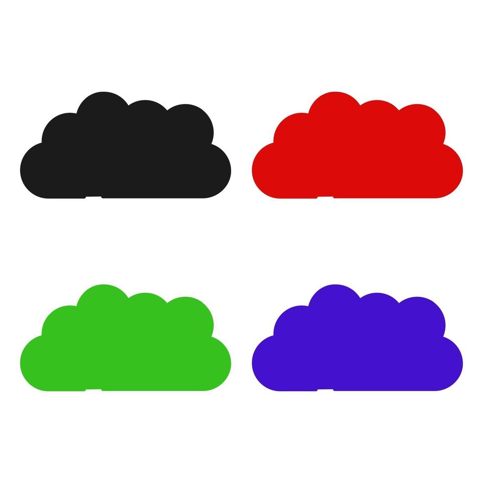 Cloud illustrated on white background vector