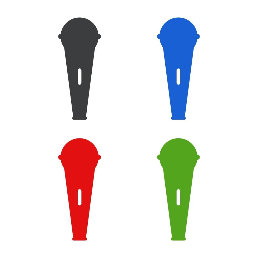 Microphone illustrated on background vector