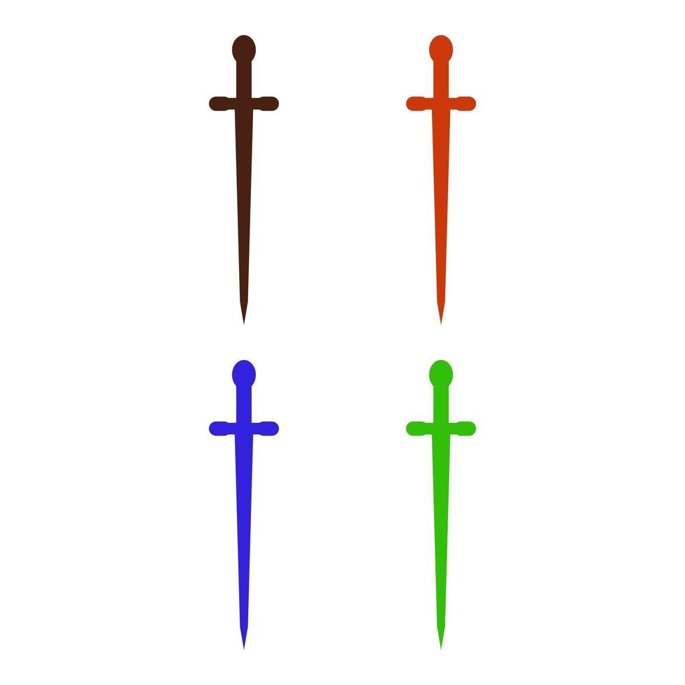 Sword illustrated on background vector