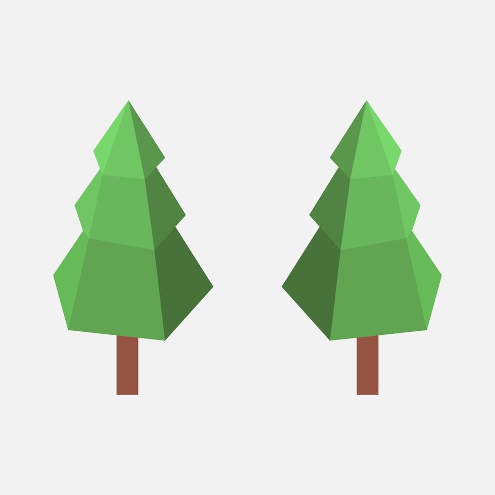 Isometric tree illustrated on background vector