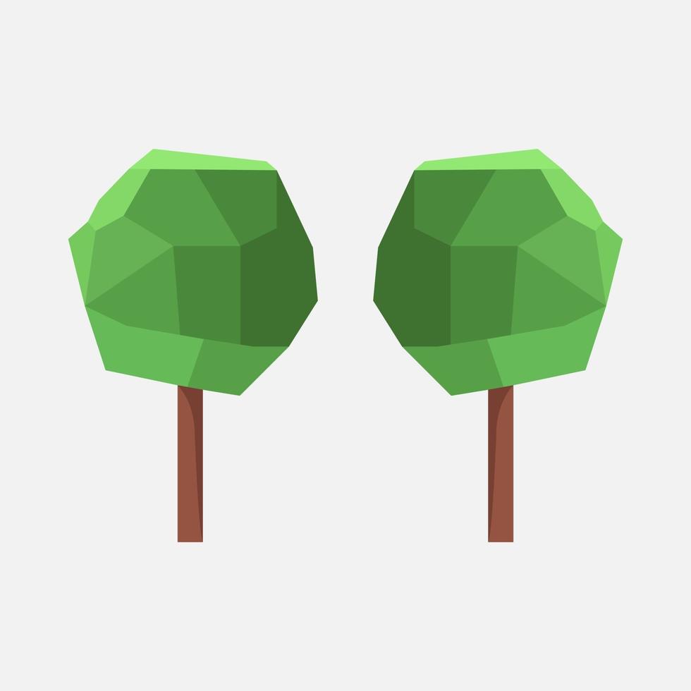 Isometric tree illustrated on background vector