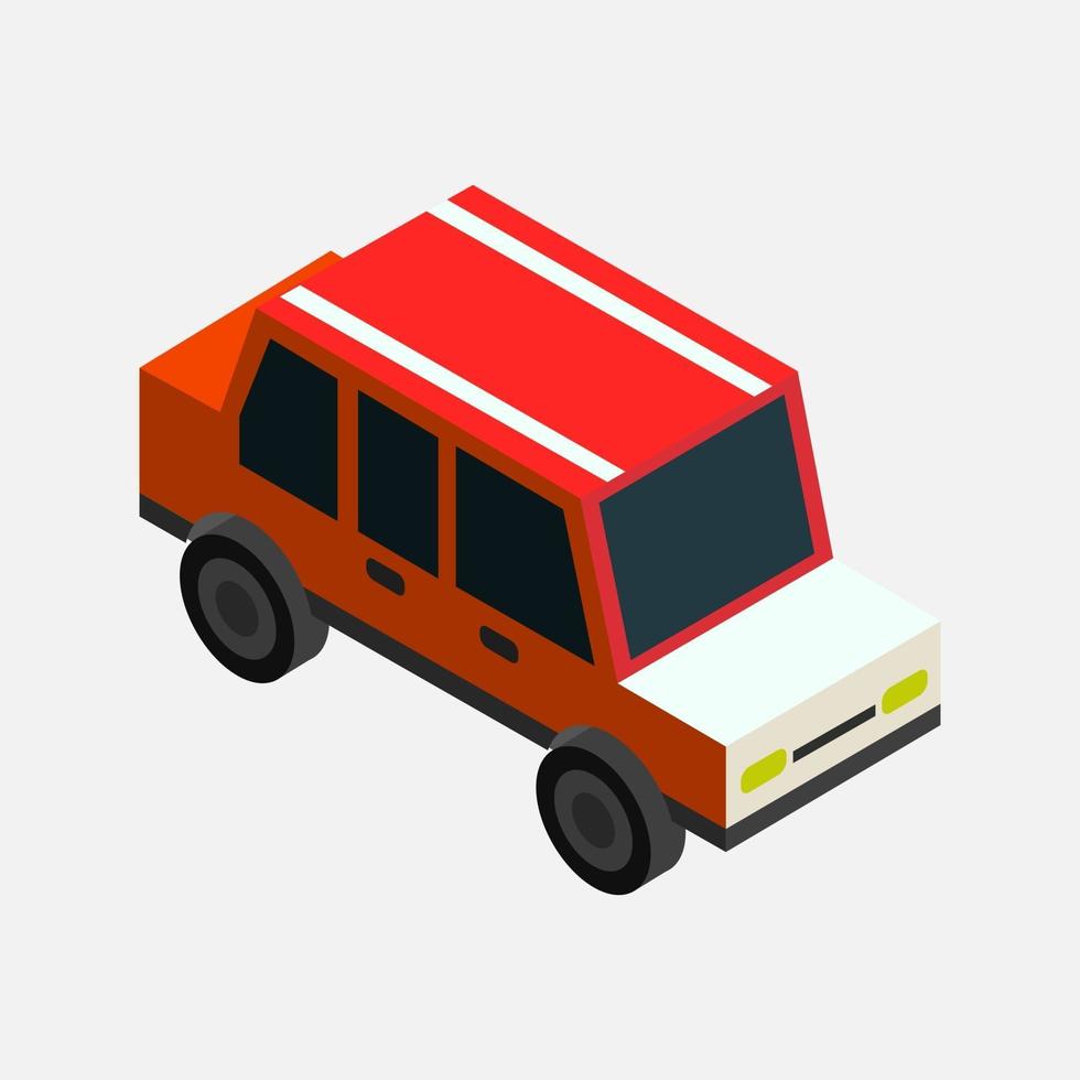 Isometric car illustrated on background vector