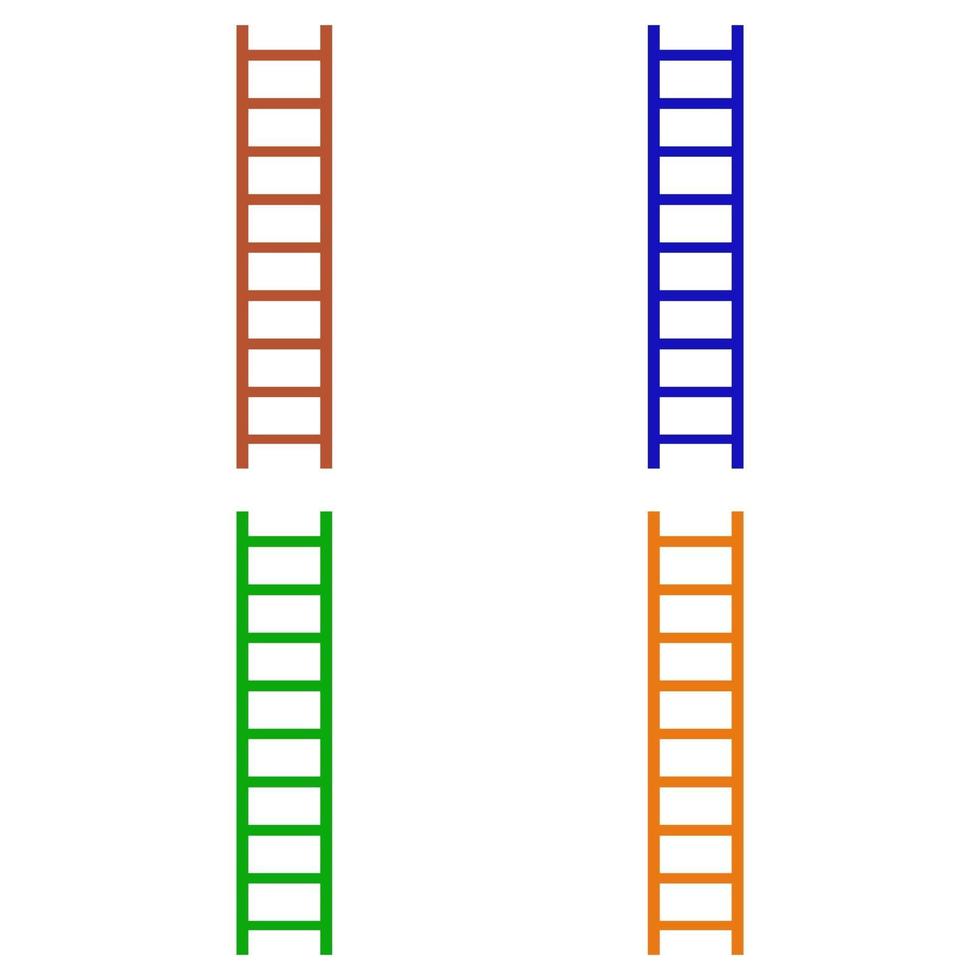 Ladder illustrated on a white background vector