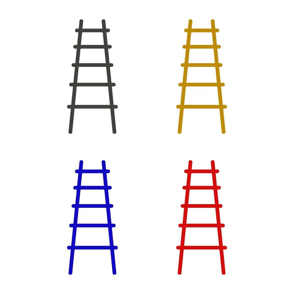 Ladder illustrated on a white background vector
