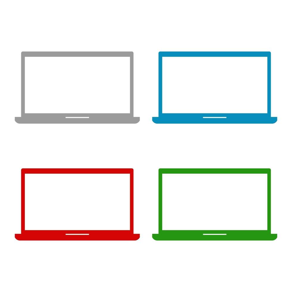 Laptop illustrated on white background vector