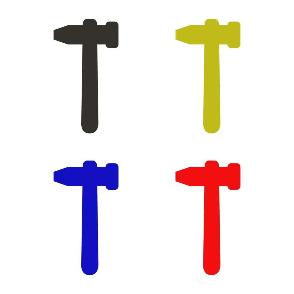 Hammer illustrated on a white background vector