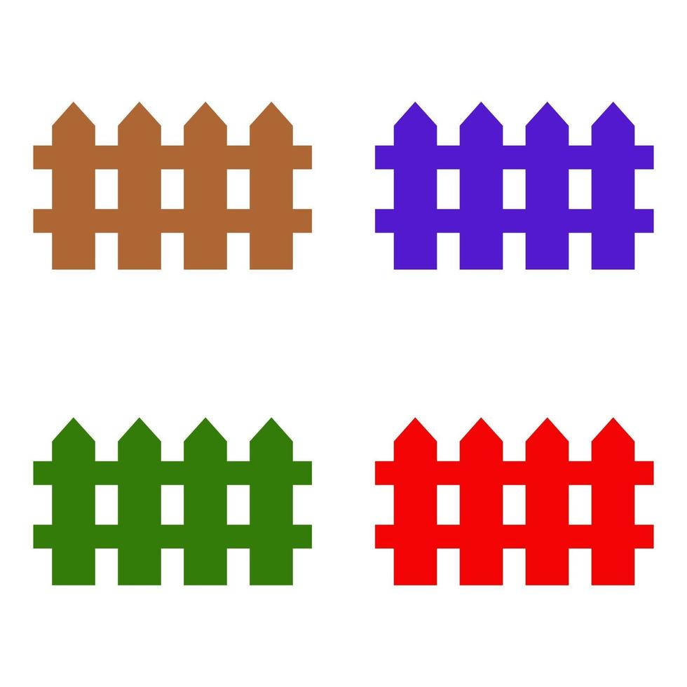 Fence illustrated on a white background vector