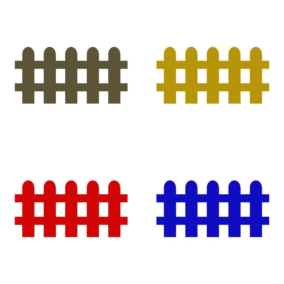 Fence illustrated on a white background vector