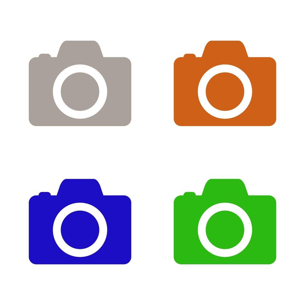 Photo camera illustrated on white background vector