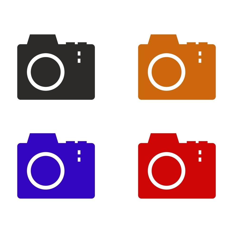 Photo camera illustrated on white background vector