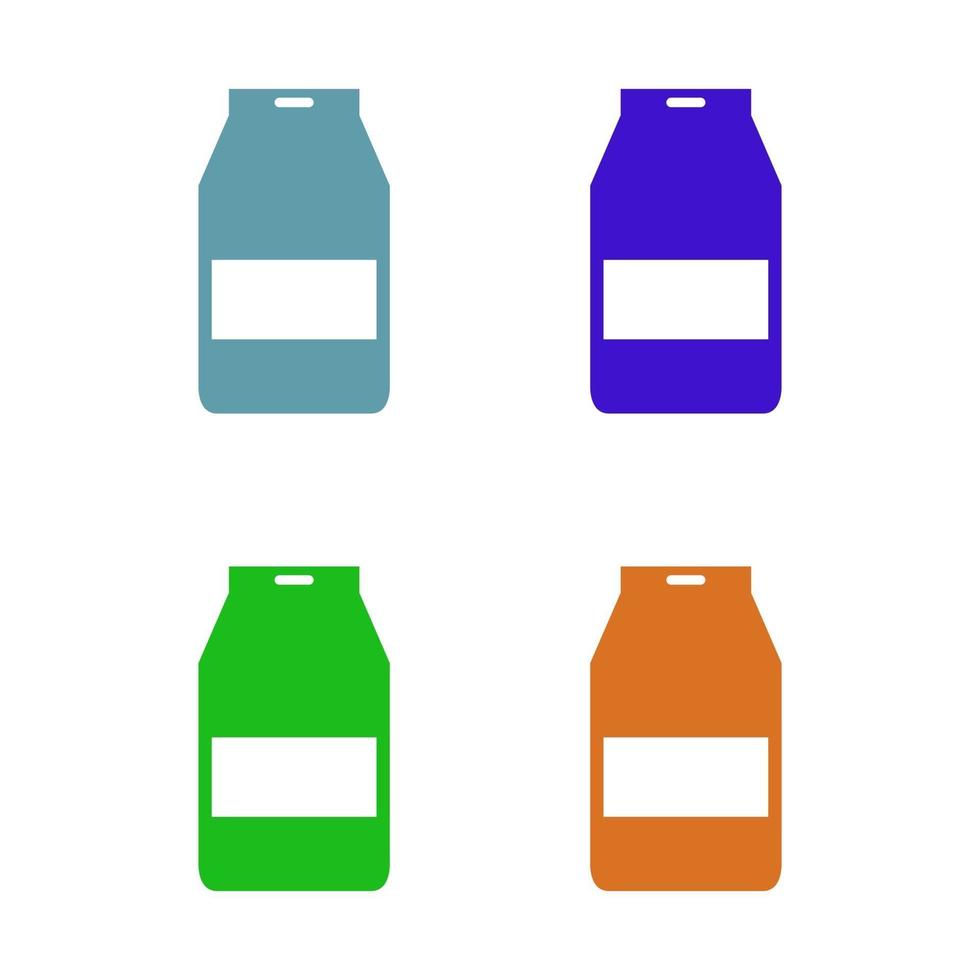 Milk bottle illustrated on white background vector