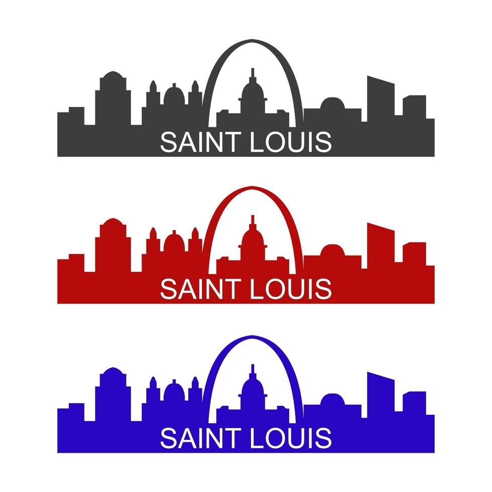 Skyline saint louis illustrated on a white background vector