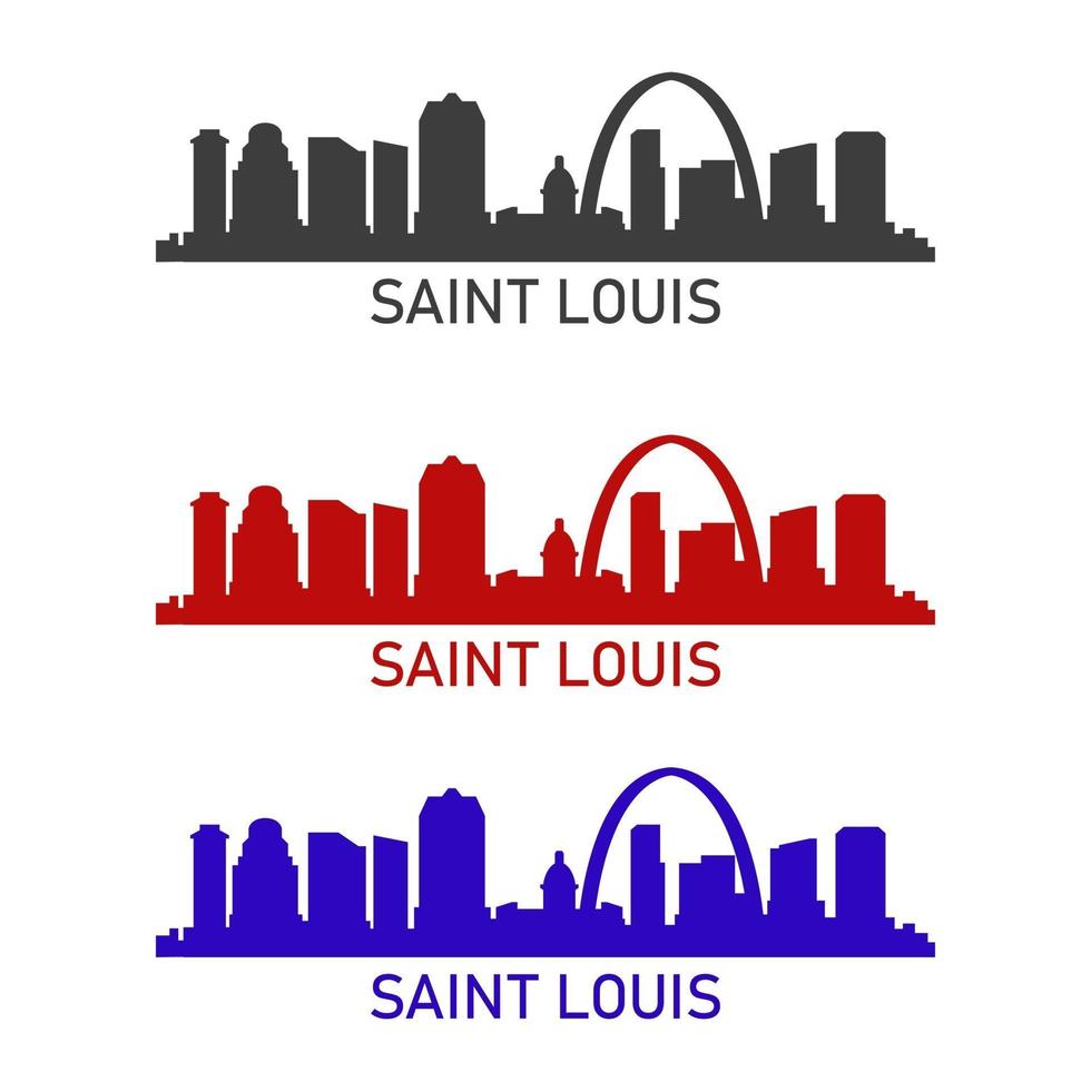 Skyline Saint Louis ilustrado sobre un fondo blanco. vector