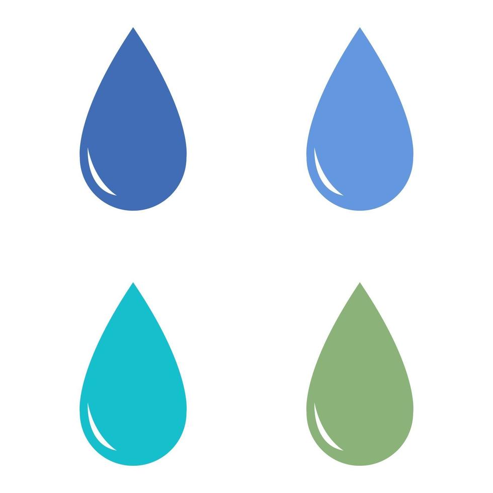 water drops illustrated on white background vector