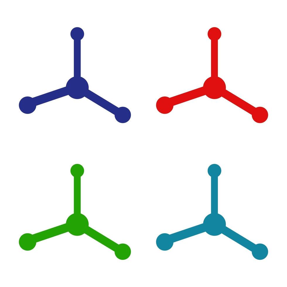 Atom illustrated on a white background vector
