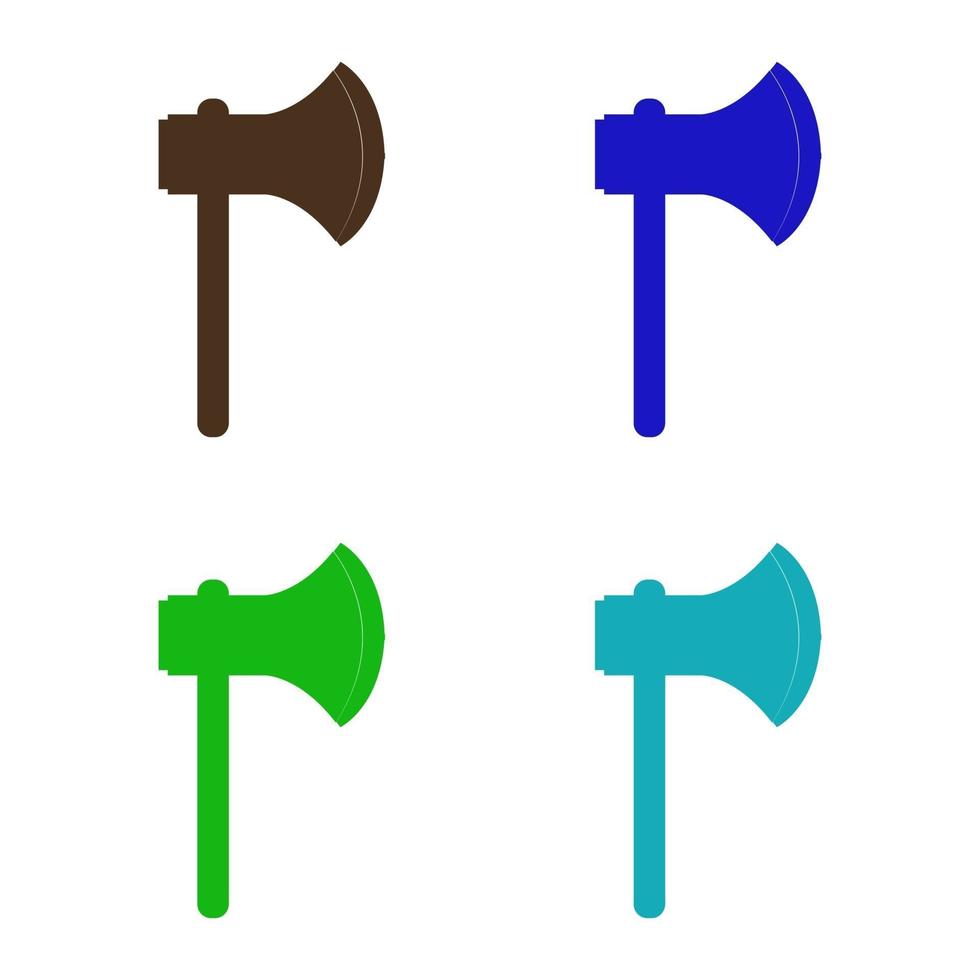 Ax illustrated on white background vector