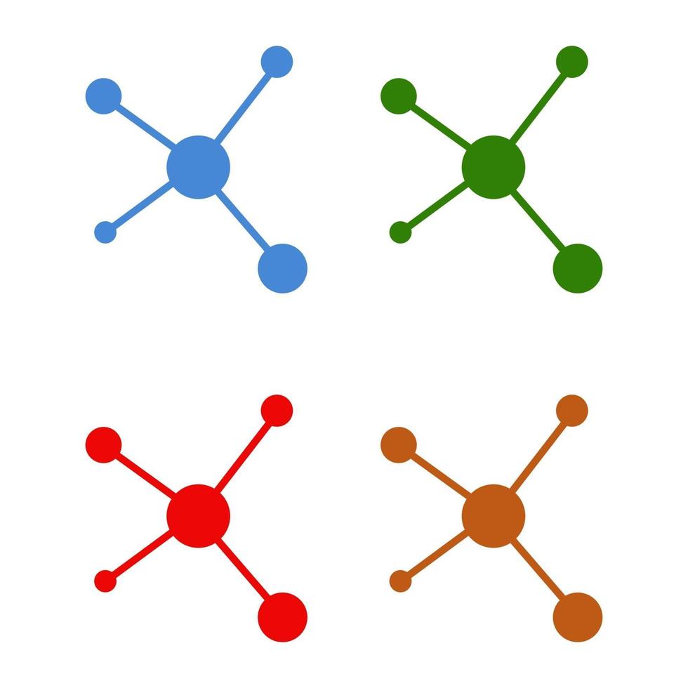 Atom illustrated on a white background vector