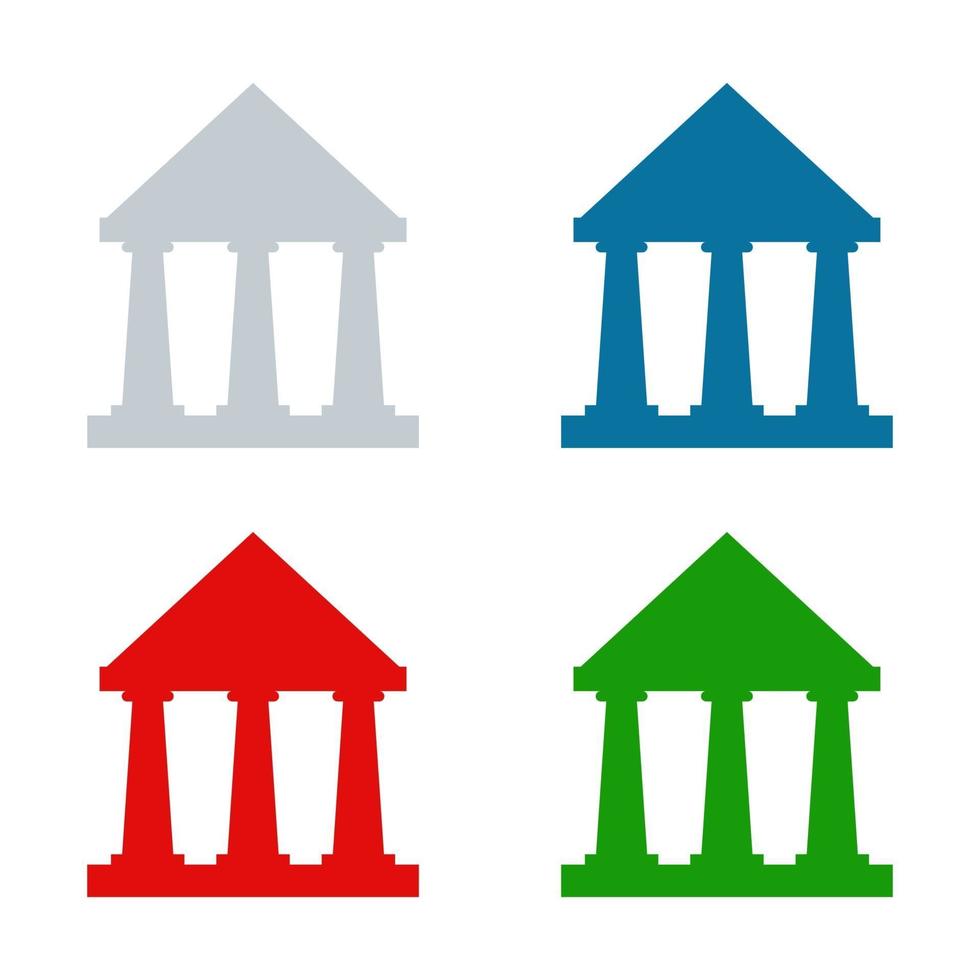 Bank Illustrated On White Background vector