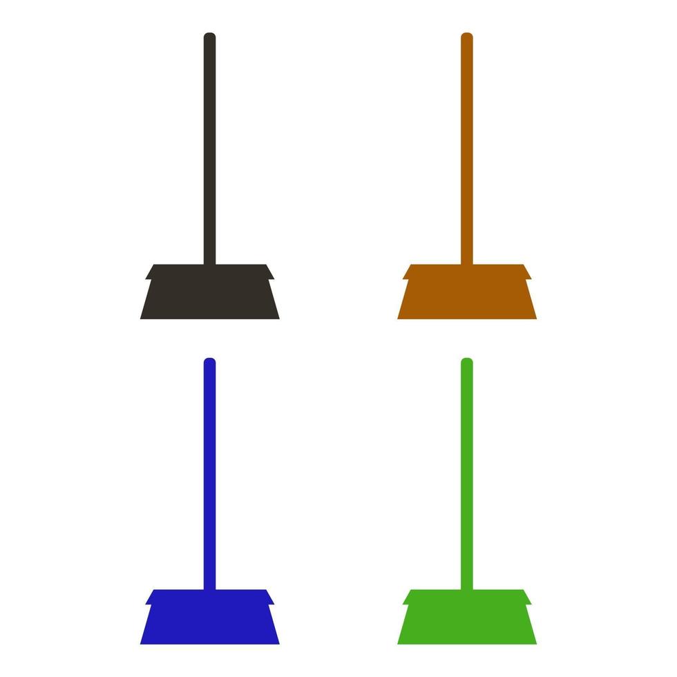 Broom Illustrated On White Background vector