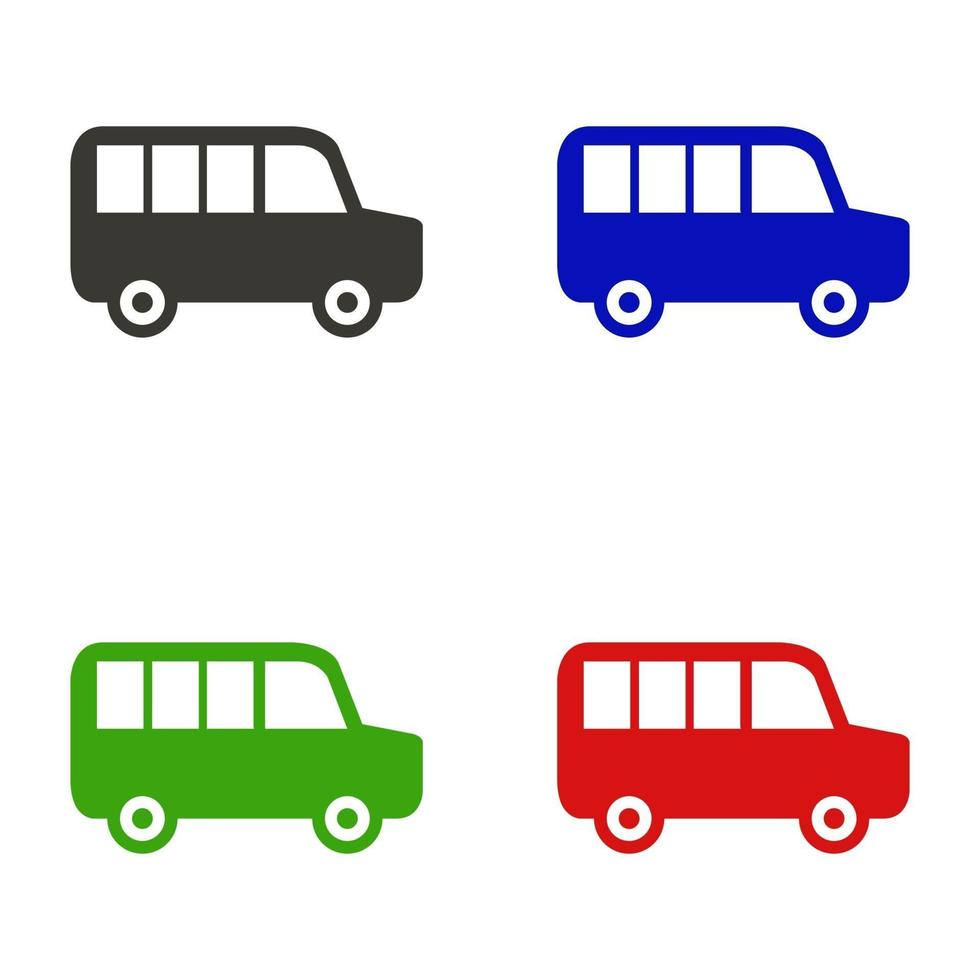 Bus Illustrated On White Background vector