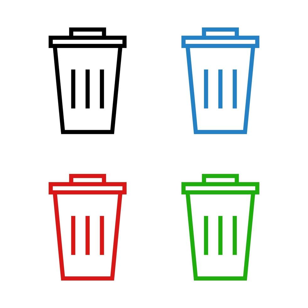 Garbage Trash Illustrated On White Background vector