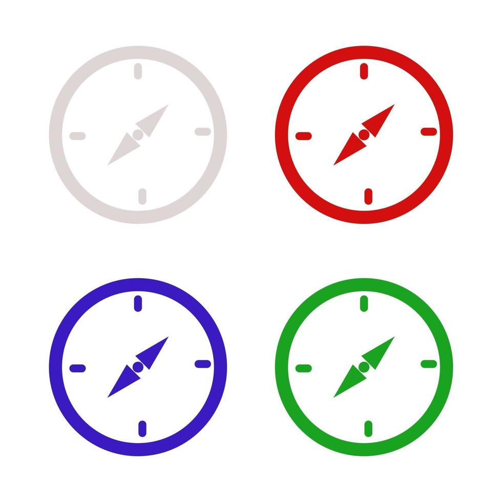 Compass Illustrated On White Background vector