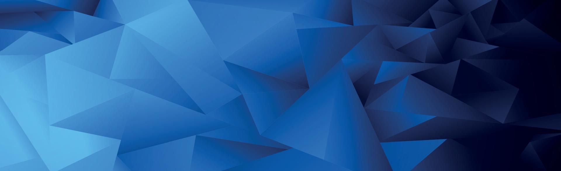 Abstract blue gradient triangles of different sizes - Vector