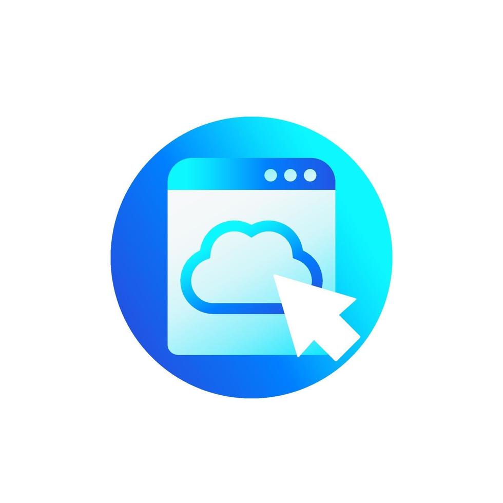 Cloud access icon for web vector