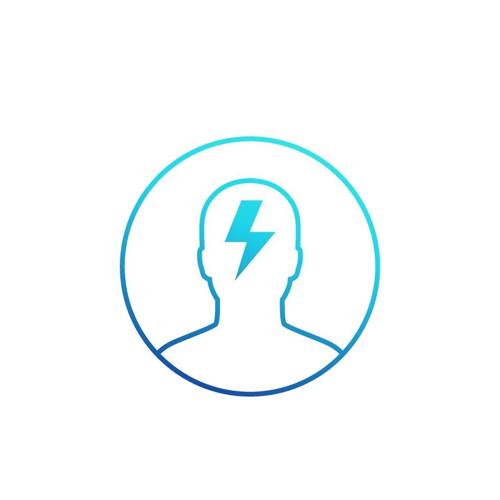 thinking, creativity, development of ideas icon vector